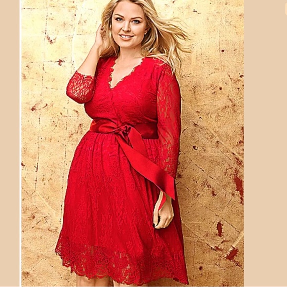 lane bryant red dress